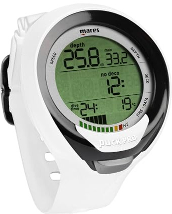 Mares Puck Pro Computadora subacuatica Adultos Unisex Talla : Talla Unica Color : Blanco/Negro