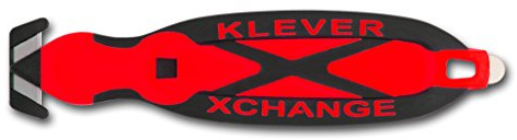 Klever X-Change Safety Cutter, 6-1/2 in, Black/Red