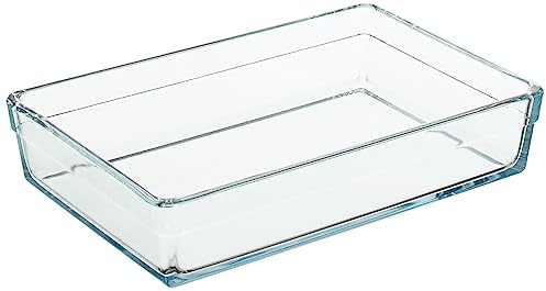 PASTEL Borcam Premium Rechteckiges Tablett, 20 cm x 29 cm, transparent, 2.5 Liter