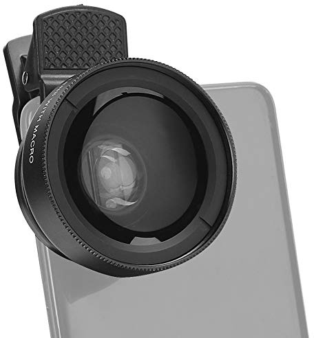 S erounder Handy-Objektiv-Aufsatz, 2-in-1 Clip-on Handy 0,45X Weitwinkel + 12,5X Makro-Objektiv HD für Smartphone Nahaufnahmen Zubehör