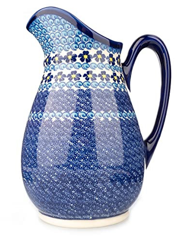 Poterie polonaise artistique en céramique « Dalia » Boleslawiec Carafe en céramique Zlatan 1,4 l | U204