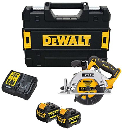 DEWALT DCS512 12v XR Brushless Circular Saw 140mm 2 x 5ah Li-ion, DEWDCS512P2, Yellow
