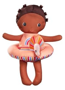 LILLIPUTIENS - Lena Bath Doll with Unicorn Ring - Magical Floating and Educational Bath Toy - Stimulates Fine Motor Skills and Imagination - Ideal for Bath Time - From 9 Months - 83424