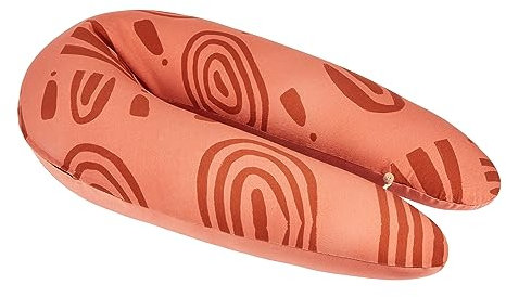 Babymoov B.Love Schwangerschafts- & Stillkissen Earth Terracotta - mit Bezug aus Bio-Baumwolle und feiner Mikroperlen-Füllung, 190cm