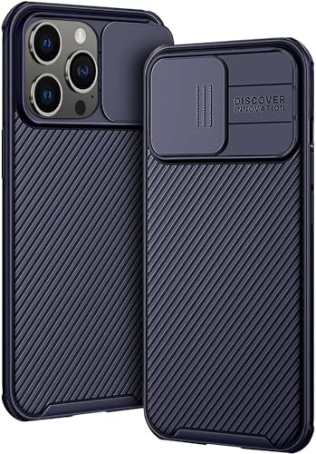Colala Custodia per iPhone 15 Pro Max Cover - Copertura della Fotocamera Scorrevole, Materiale PC + TPU di Alta Qualità, Antiscivolo, Antiurto, Antigraffio - Viola