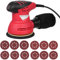 5-inch Random Track Sander 12 Sheets of Sandpaper 240W/2.0A 12000 RPM Circular Sander High-Performance Woodworking Dust Removal System Including Dust Removal Bags