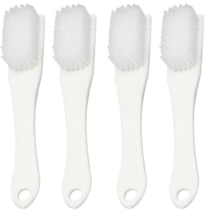 MIUPOO Nail Cleaning Brush,Handle Grip Nail Cleaning Brushes for Toes Fingernail,Nail Stain Removing Brush,Laundry Scrubbing Brush Sports Shoes Cleaning Brush,4 Pieces