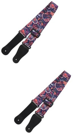 HEMOTON 2stücke Verstellbarer Ukulele-gurt Strapazierfähigem Polyester Schultergurt Für Akustische Und Elektrische Gitarren Musiker