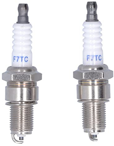 2 Stück Rasenmäher-Zündkerze F6RTC Ersatz für MTD 951-10292 751-10292 Brennermotor 131-039, mit Beru 14R-6D, 242229656, Brisk LR15YC, für Cub Cadet und MTD