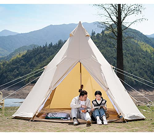 SSLW Leichtes Tipi-Campingzelt Pyramidenzelt für Bergsteigen Wandern Camping 5-8 Personen Familien-Camping-Tipi-Zelt