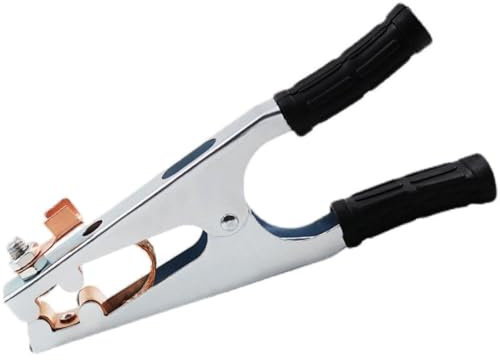 Hwtcjx Pince de Masse Soudure, Pince Soudure, Pince de Terre de Soudage ARC avec étui en cuir, Fait de fer + laiton, matériel de soudage professionnel, pour la plupart des machines à souder (500A)