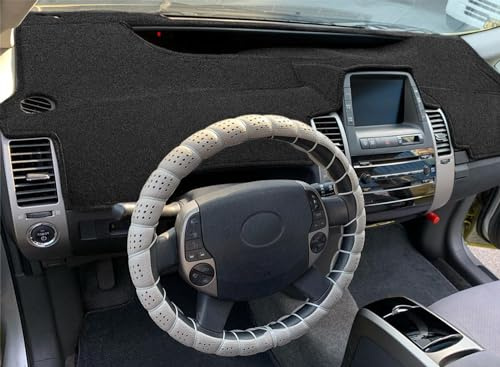 AKMOTOR Dash Cover Mat Custom Fit for Toyota Prius with Sensor Cutout,Dashboard Pad Cap Carpet Protector (Black) K218