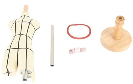 Forma di Abito, Manichino Per Abiti, Modello da Sarta con Stan, Manichino da Cucito con Base in Legno Modello di Visualizzazione Per Abbigliamento Per Sartoria E Insegnamento(32CM)