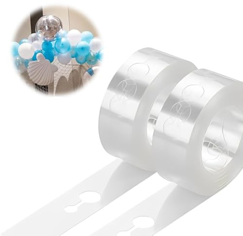 MEXRUMI 2 Rollen 10M Ballon Kette Band,Ballon Girlande Set,Klimaneutral & Wiederverwendbar,Ballonband