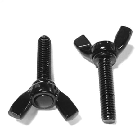 5-10 pièces M4 M5 M6 M8 DIN316 acier avec boulon papillon noir boulon à oreilles ensemble écrous à oreilles griffe vis vis à oreilles(10mm,M6 5PCS)