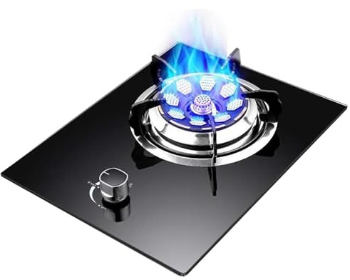 THEGA Stufa A Gas - 1 Bruciatore per Cucina A Gas Portatile A Propano all’Aperto, Stufa per La Conversione Gas/LP, Desktop E Cucine da Campeggio con Incasso, con Protezione Antideflagrante(LPG)