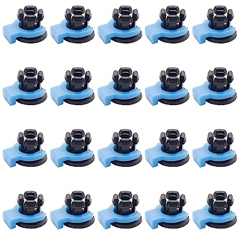 WWHJR 10/20/30/50Pcs Clip Pipe Embedded Clamp Bowden Coupling for Metal Heatsink Hotend Tube 4MM Collet Extruder Connector 3D printer accessories Bowden tube blue and Black claw buckle