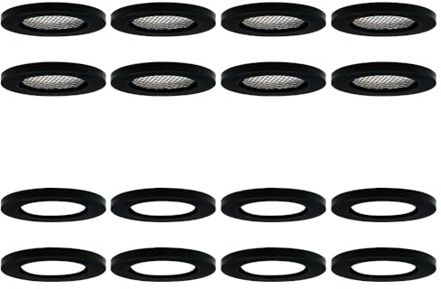Lot de 16 joints de filtre de pommeau de douche de 1,9 cm et 4 rondelles en caoutchouc, joint étanche pour pommeaux de douche fixes de 1,27 cm et tuyaux de douche à main
