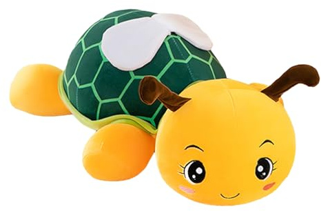 Tyinerc Weiches Schildkröten-Plüschtier – weiches und kuscheliges Spielzeug in Form einer Schildkröte, dekoratives Kuschelkissen, bequem für und Erwachsene
