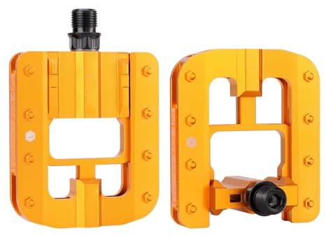 Pédales pliables de rechange pour VTT, alliage d'aluminium, accessoires de cyclisme, pédales de vélo pliantes avec bandes réfléchissantes