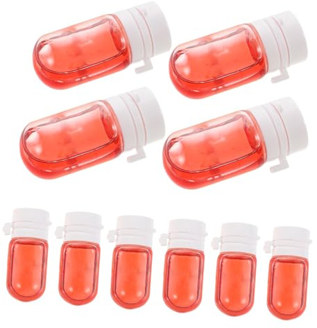Veemoon 10 Pièces huile pour cheveux bouclés huiles capillaires parfumées pour femmes mini bouteilles d'huile capillaire parfumée cheveux bouclés Red