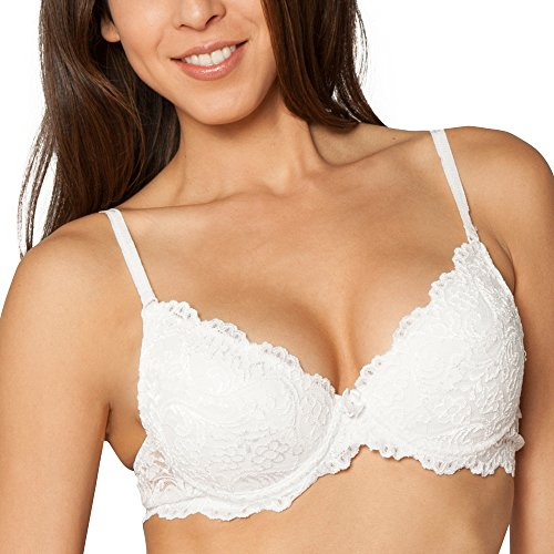 Smart & Sexy Women's Signature Lace Push-up Bra, White, 34B