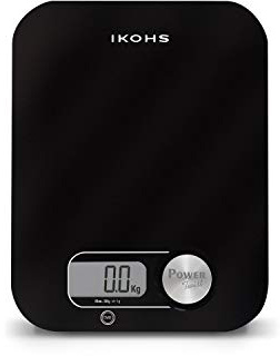 IKOHS Pondus Balance de cuisine écologique à génération d’énergie Fonctionnement sans pile ni batterie (Noir)