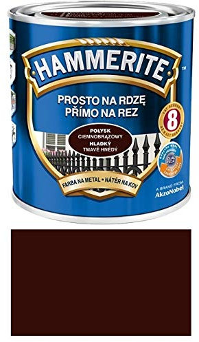Hammerite Metallschutzlack Rostschutz 250ml Glänzend Farbauswahl NEU TOP PREIS (Glänzend Dunkelbraun)
