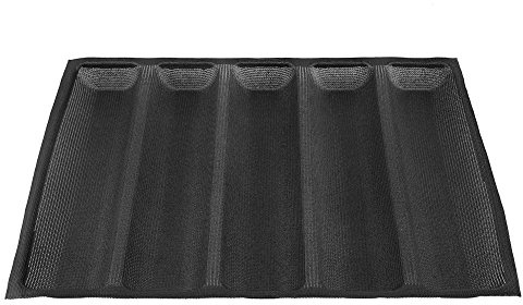 VBESTLIFE Silikon-perforierte Brotbackformen, Antihaft-längliche Form 5 Laib Französisches Baguette Französische Baguette-Brotbackformen für Lebensmittelmatte, Küchenbackwerkzeug