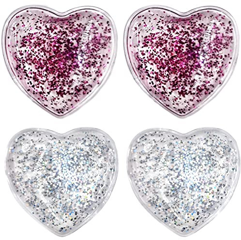 2 Hearts Hot & Cold Eye Ice Pack - 4PCS for Strain, Swelling, Redness & Puffy Eyes