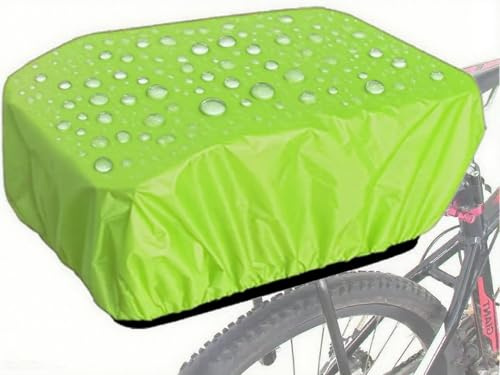 JSHAHA Regenhülle für Regenüberzug Rahrradkorb Fahrradtasche Gepäckträger 35L wasserdichte Neongelb