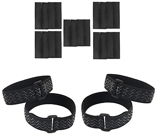 Hezhou 2 Paar Kniestiefelriemen Stiefelriemen für Lange Stiefel mit 20-teiligem Klebeband-Hakenaufkleber für Lange Stiefel Halbstiefel oder Niedrige Stiefel, um das Herunterfallen der Stiefel