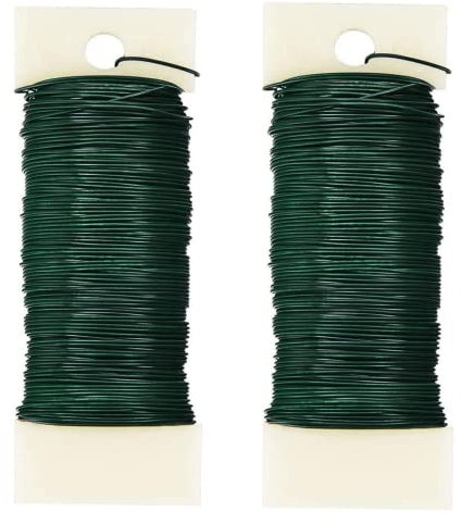 2pcs Florist Wires Green, Flower Arranging Accessories, Floral Floristry Wires For Wreath Making, Flower Arranging Supplies