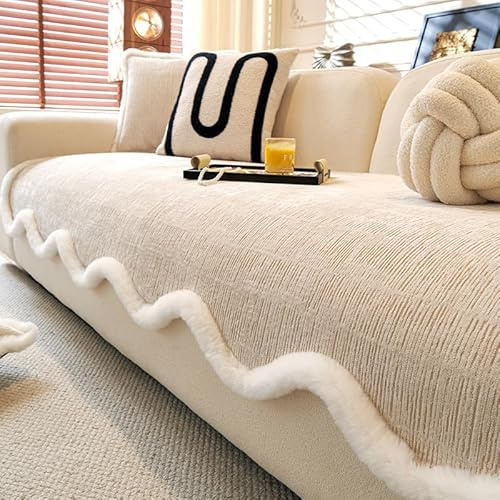 WYJHNLBEDC Sofa/Couch überzug/überwurf/überwurfdecke/Sofabezug Sofaschutz | Warmer Super Weicher Kurzer Plush Fleecedecke für Sofa L Form/U Form/Ecksofa 3/2/1 Sitzer, Sofaschutz Hund Kratzschutz Katze