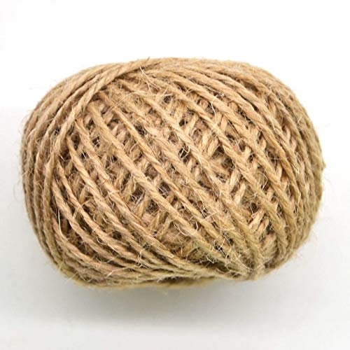 Garten Schnur 30m Natürliche Sackleinen Hessische Jute Twine Cord Hanf Seil String Geschenk Packing Saiten Event Partei liefert (Color : Brown)