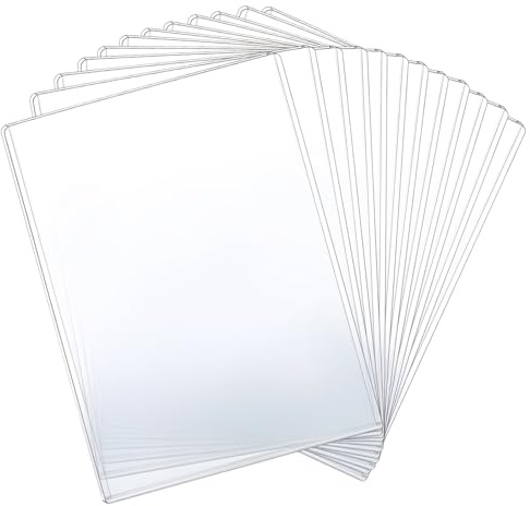 12 st 21 cm x 28 cm styvt tryck skydd klart styvt skydd klart styvt toploaders klart arkskydd plast pappersskyddsark hårt plast dokument foto plast hylsa hållare födelseintyg skydd