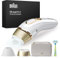 Braun Luz Pulsada Silk-expert Pro 5, Eliminación Del Vello En Casa, Alternativa a Depilación Láser, Depiladora IPL Con Funda, Maquinilla Venus, 2 Cabezales Para Cara y Cuerpo, Blanca/Dorada, PL5152