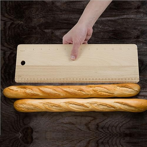 Brot-Transferschäler, Brot-Transferschälen, 38,1 cm – Brot-Klappbrett, französisches Brotbacken – zum Aufhängen von Brotbrot und Ciabatta (Holzfarbe)