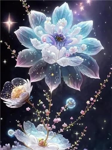 Diamond Painting, 5D Diamant Painting Bilder Kinder, 120x90cm Vollbohrer Malen Nach Zahlen Basteln Erwachsene Diamond Painting Set, Diamond Art Painting für Home Wall Dekoration Traum Seerosen S-7349