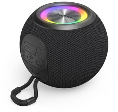 Hama | Altavoz Bluetooth (Altavoces inalámbricos 5W Potencia, iluminación led, 10H música, USB-C, conexión Jack 3.5mm) Negro