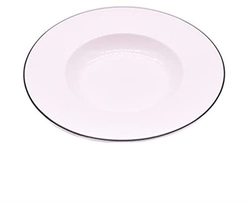 SDA287MZ Assiettes Plates Bol à pâtes en céramique, Bol à Soupe Rond, Plats ménagers, Restaurant, café, Assiette à Salade, Assiette Creuse à Dessert Simple de Couleur Unie Assiettes à Salade(001)