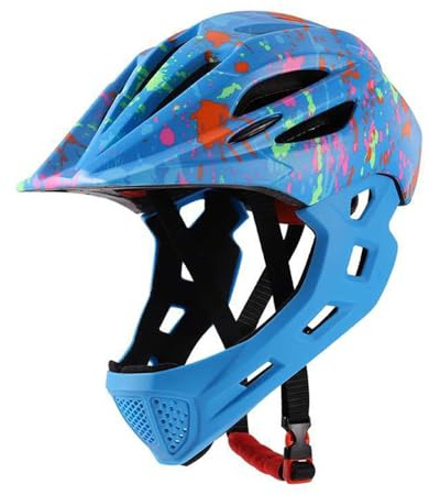 Adjustable Breathable Kids Bike Helmets Toddler Lightweight Full Face Helmets with LED Light