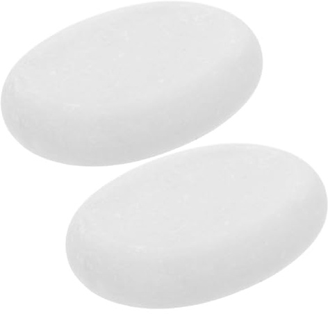 Piedras de Masaje de Mármol de Color Claro 2 Piezas para Spa | Uso en Casa, Formato Elegante y Sofisticado, Acabado Fácil de Limpiar, Compresas Frías y Calientes