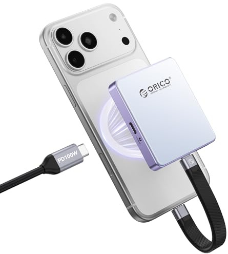 ORICO 2230/2242 M.2 NVMe SSD Gehäuse Magnetsatz 10Gbps USB 3.2 Gen 2 NVMe Adapter mit Schutzhülle & Schlüsselband PD100W bis zu 2TB kompatibel mit iPhone 15 16 Pro/ProMax ProRes Diskless AP42P Blau
