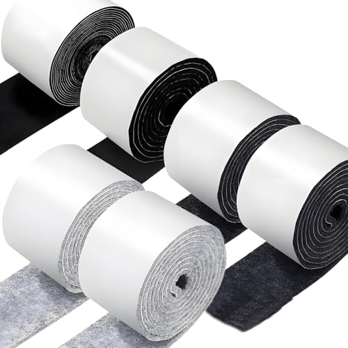 6 Piezas Almohadillas De Fieltro Autoadhesivo, Almohadillas De Fieltro, Cinta De Fieltro Autoadhesiva De, con No Produce Ruido, para Apto para La Mayoría De Los Muebles (100 x 5 x 0,5 Cm)