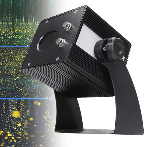 Lampada proiettore dinamica Firefly, luci dinamiche natalizie impermeabili, luce LED da giardino con luci stellate per giardino, decorazione da patio, festa di Natale,White