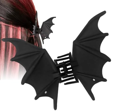 Halloween Barrettes Griffe | Accessoires Capillaires Chauve-Souris Horreur Halloween | Barrette Métal pour Filles Cosplay Femmes Photoshoots Fêtes Voyage