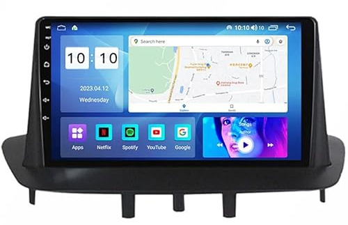 Android 15 Autoradio Radio 9 Zoll Multimedia Autoradio Mit Navi Für Renault Megane 3 2008-2014 Auto Zubehör Einfügen Und Verwenden Autoradio Mit Bluetooth Freisprecheinr HM612 8 Core 4G+WiFi 12+256GB