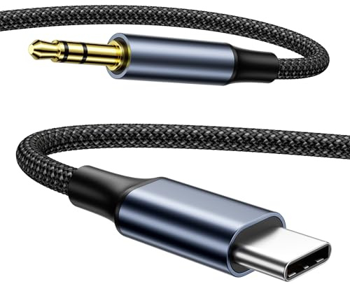 Câble USB C vers 3,5mm Jack 1M, Adaptateur Jack iPhone Cable Aux Voiture | Stéréo Audio Compatible avec pour iPhone 17/16/15 Pro Max iPad Hua-wei P70/P60/P50/P40 Galaxy S24/S23/S22 Pixel, Car Stereos
