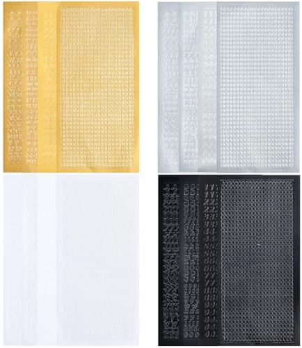 16 Wachsbuchstaben Kerzen Aufkleber Wachszahlen Kommunionkerze Set | Verzieren Gold Silber Weiß Schwarz, Wachs Zahlen Selbst Gestalten Taufkerze, Kirchenkerze Basteln Deko Set Trauer